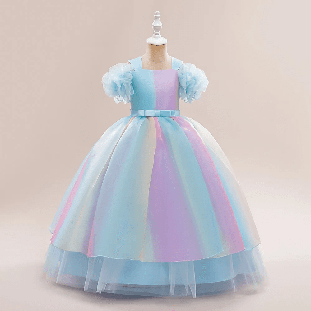 Vestido Colorido Infantil para Aniversário e Festas