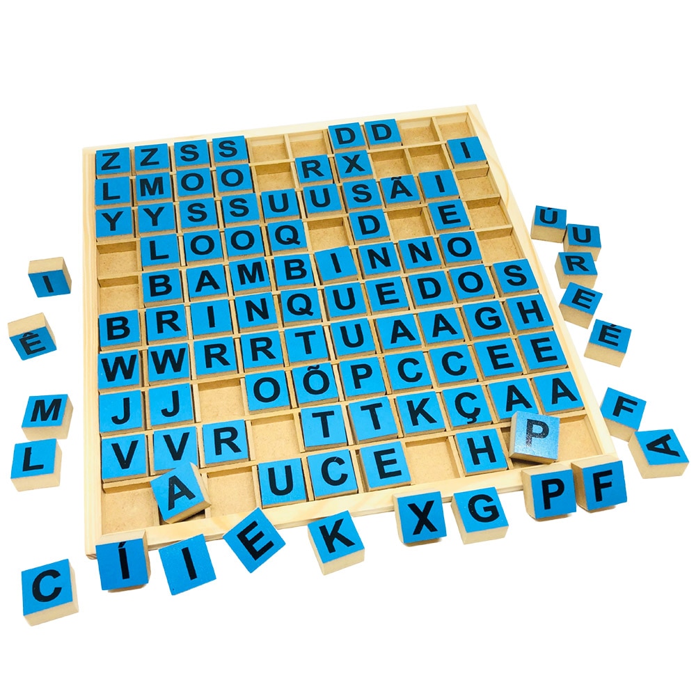 Clever Wooden Crossword Puzzle