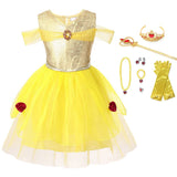 Kids Beauty and the Beast Costume Dress + Accessories