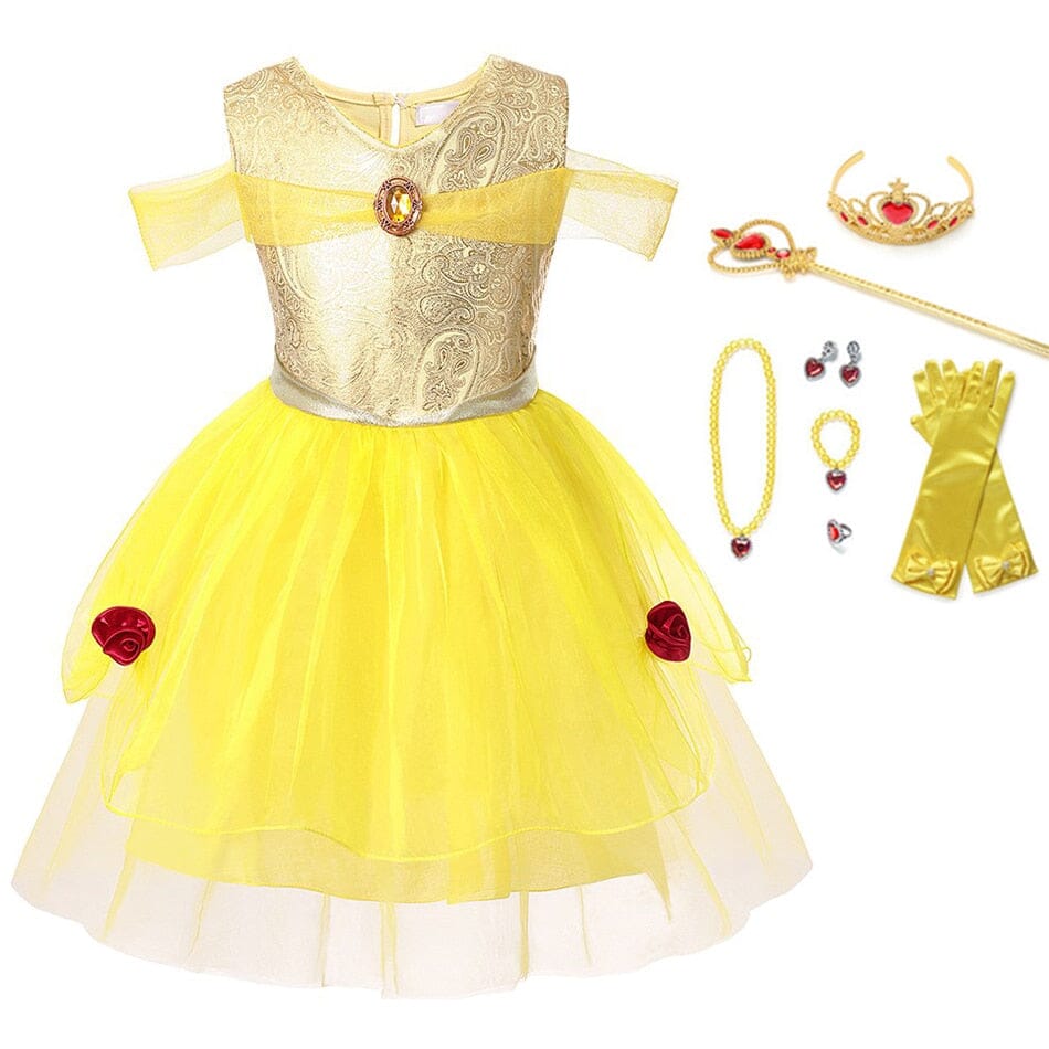 Kids Beauty and the Beast Costume Dress + Accessories