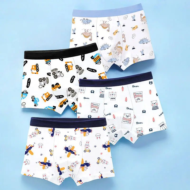 Set of 4 Kids Underwear 100% Cotton