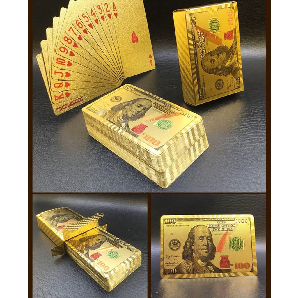 Gold Dollar Playing Cards – Waterproof Poker Truco
