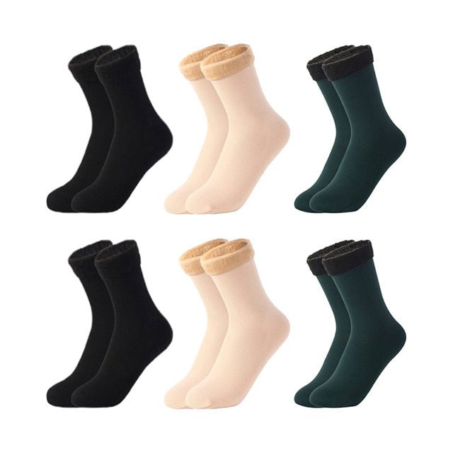 Kit with 6 Pairs of Women's Thermal Socks