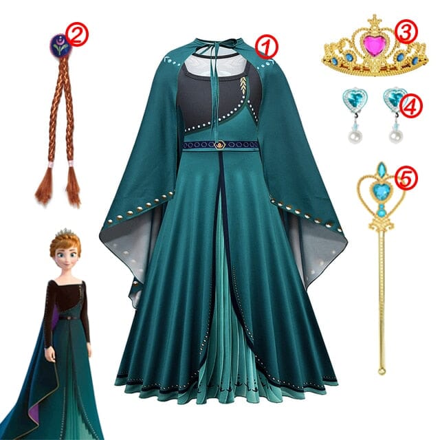 Vestido Fantasia Luxo - Anna II - Frozen