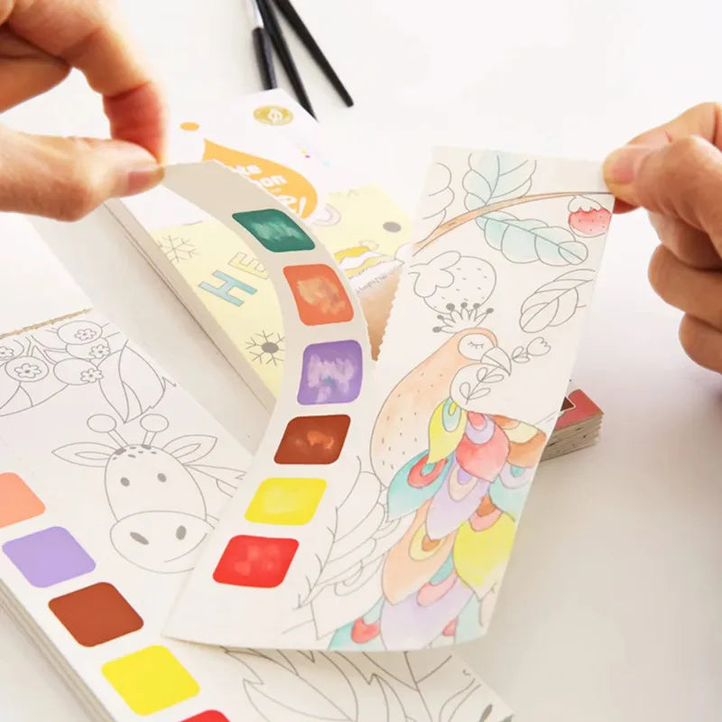Watercolor Kids – Educational Coloring Book