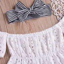 Carregar imagem no visualizador da galeria, Conjunto 3 Peças Ciganinha Rendada - Tamanhos de 0 a 2 anos
