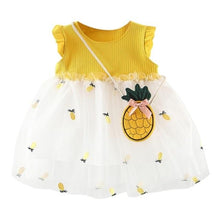 Carregar imagem no visualizador da galeria, Vestido Casual Abacaxi Cute - Tamanhos de 6 meses a 3 anos
