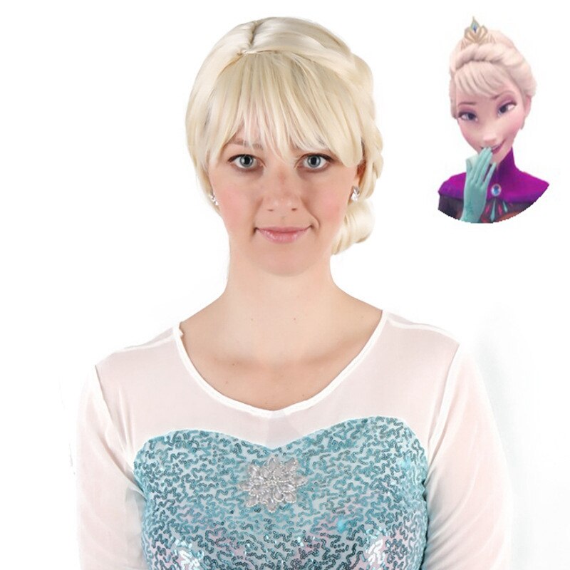 Elsa Frozen Wig with Braided Bun