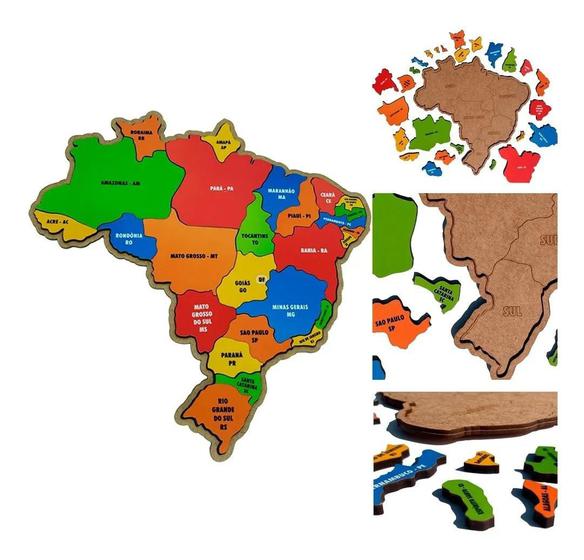 Brazil Map Jigsaw Puzzle – Educational Toy