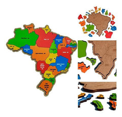 Quebra-Cabeça Mapa do Brasil - Brinquedo Educativo