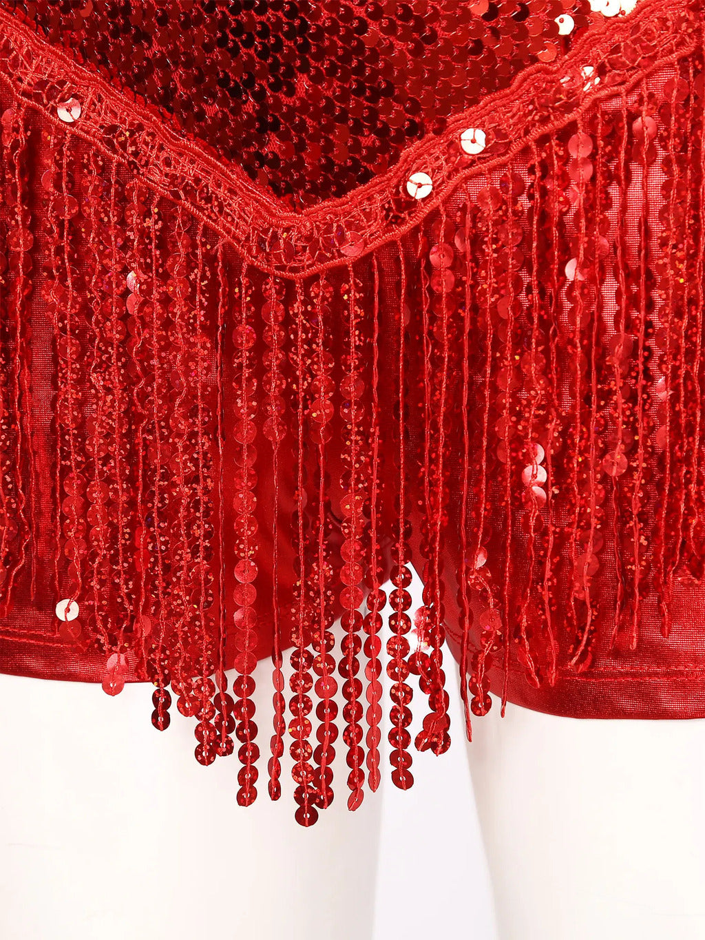 Latin Dance Dress with Sequin Fringe
