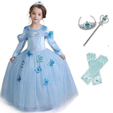 Carregar imagem no visualizador da galeria, Vestido Fantasia Cinderela Luxo II + Acessórios
