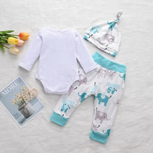 Carregar imagem no visualizador da galeria, Conjuntinho 3 Peças Elefantinho - Tamanhos de 0 a 12 meses
