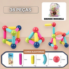 Carregar imagem no visualizador da galeria, Brinquedo Magnético Infantil -  Blocos Magnéticos
