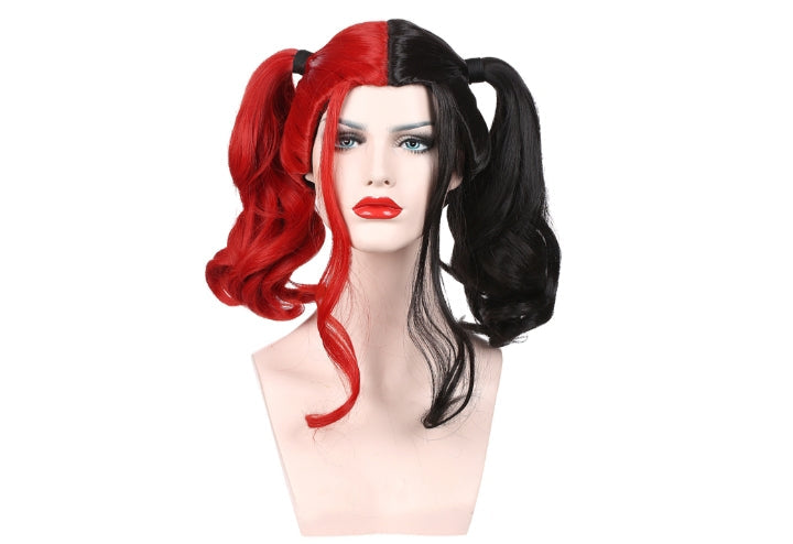 Harley Quinn Black and Red Wig
