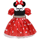 Minnie Mouse Red Heart Print Costume Dress