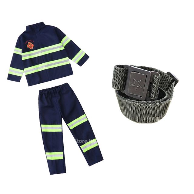 Firefighter Uniform Costume + Belt