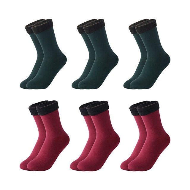 Kit with 6 Pairs of Women's Thermal Socks