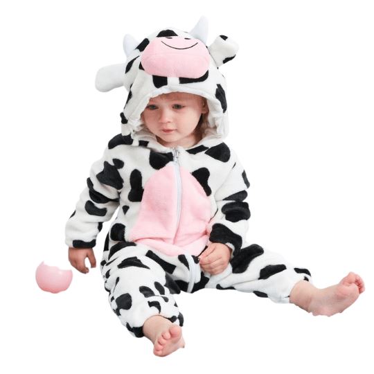 Kids Cow Animal Costume Jumpsuit