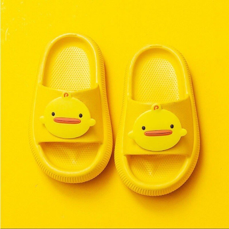Kids Flip-Flops with Cloud and Animals Design