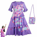 Isabela Encanto Purple Floral Costume Dress for Adults - original product view