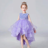 Kids Party Dress with Lace and Sequins