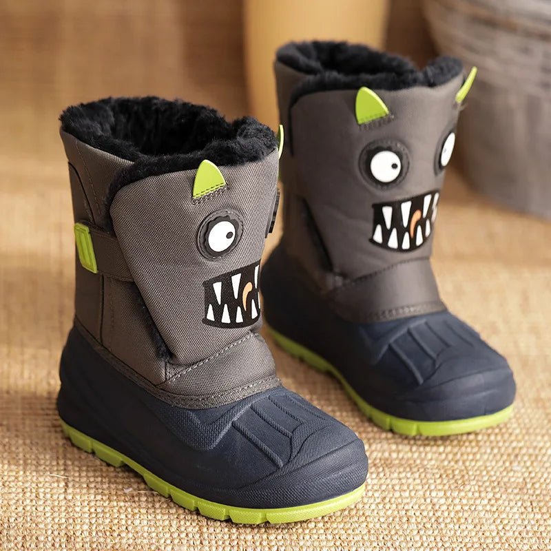 Kids booties with plush lining.