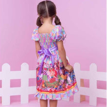 Carregar imagem no visualizador da galeria, Vestido Quadrilha Junino Caipira Colorido Quadriculado Infantil Criança Luxo
