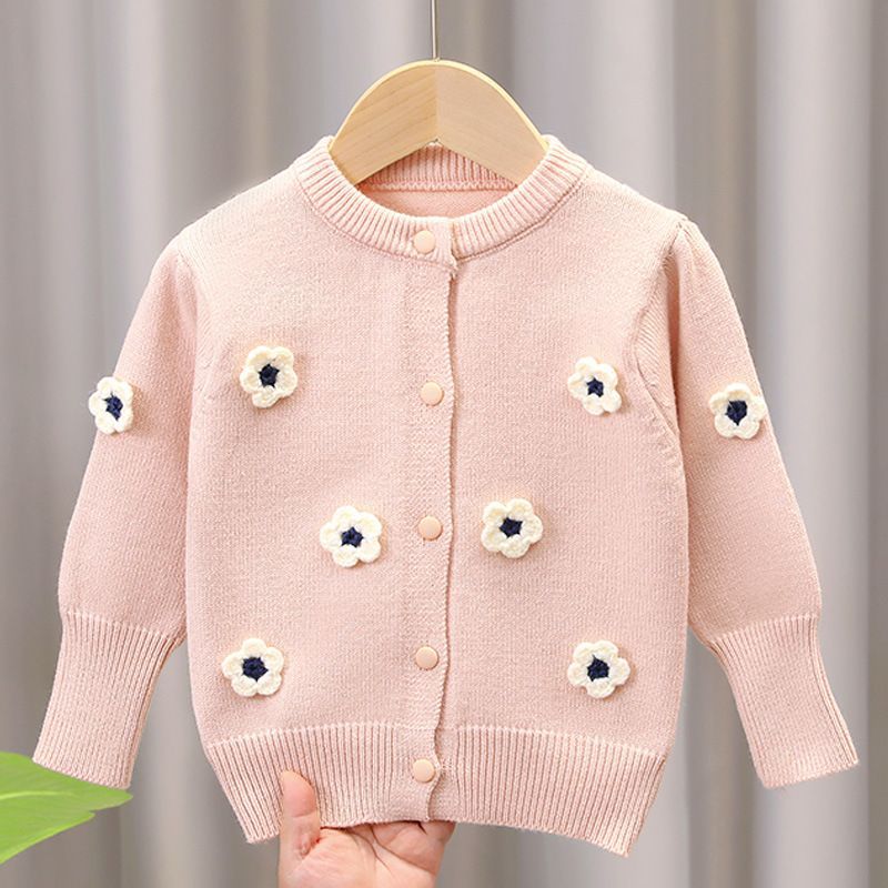 Cardigan Infantil Feminino Florzinhas