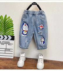 Calça Infantil Jeans Bolso Ursinho