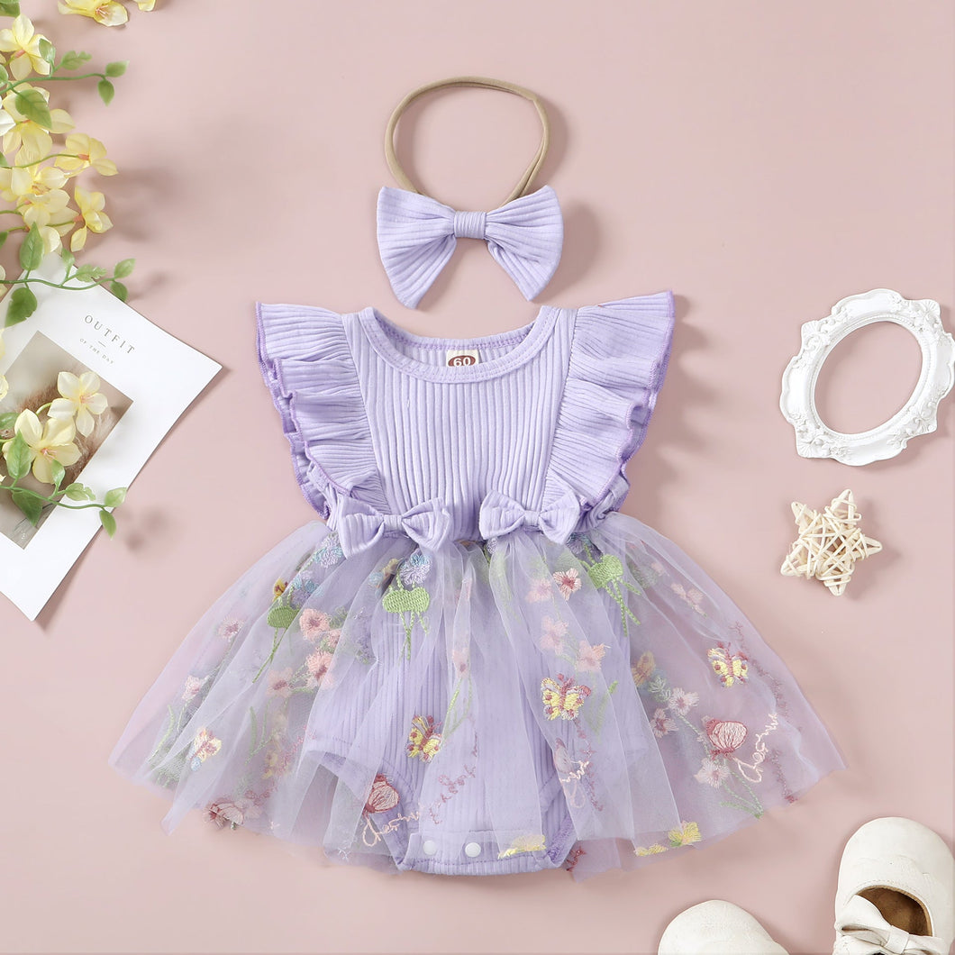 Body Infantil Feminino Lacinhos Florzinhas