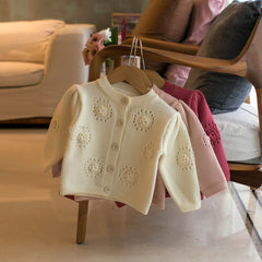 Cardigan Infantil Tricô Florzinha