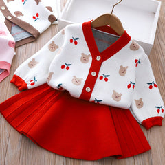 Conjunto Infantil Feminino Coelhinho e Cerejinha