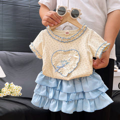 Conjunto Infantil Feminino Azul Delicado