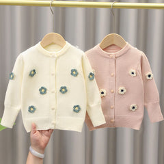 Cardigan Infantil Feminino Florzinhas