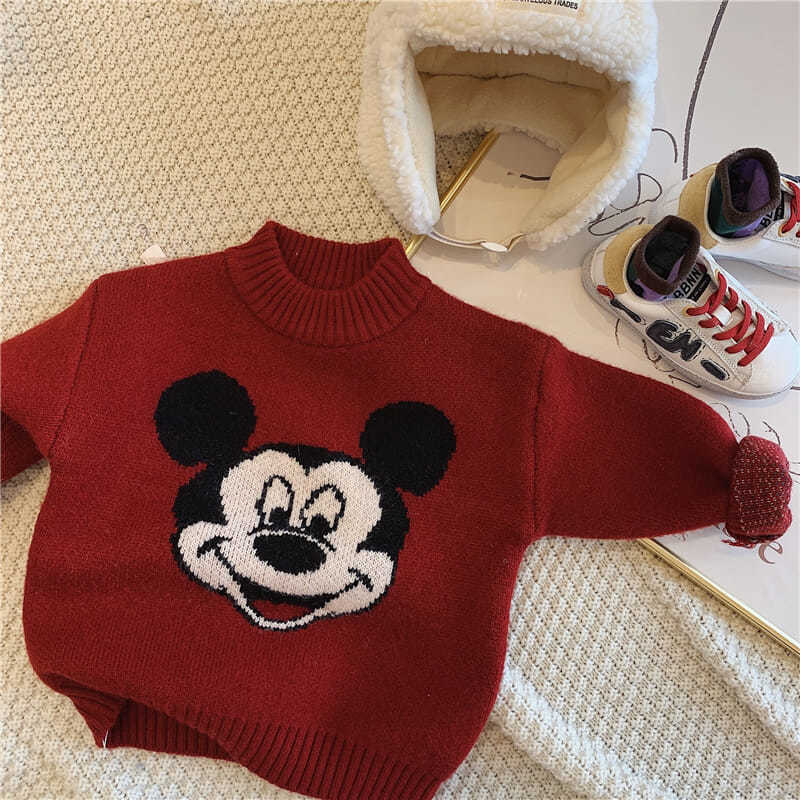 Blusa Infantil Tricô Engrossado Mickey