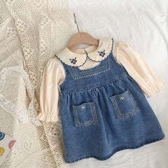 Conjunto Infantil Bordado e Jeans