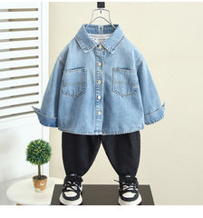 Camisa Jeans Infantil Botões