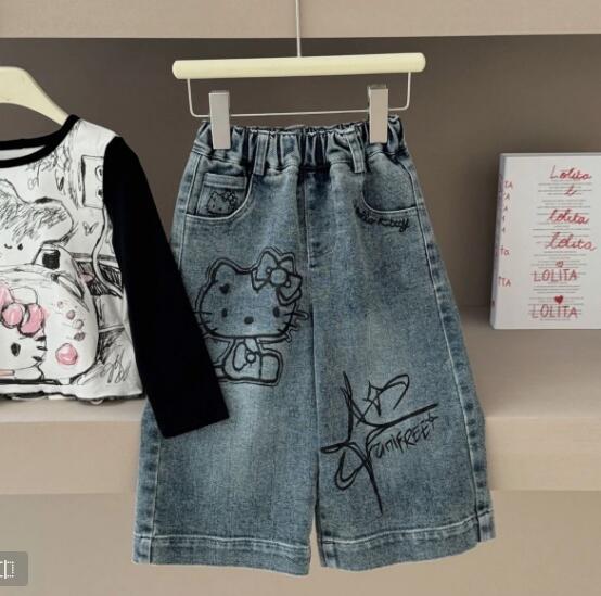 Calça Jeans Infantil Hello Kity