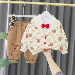 Conjunto Infantil Urso Gravatinha 3 Peças