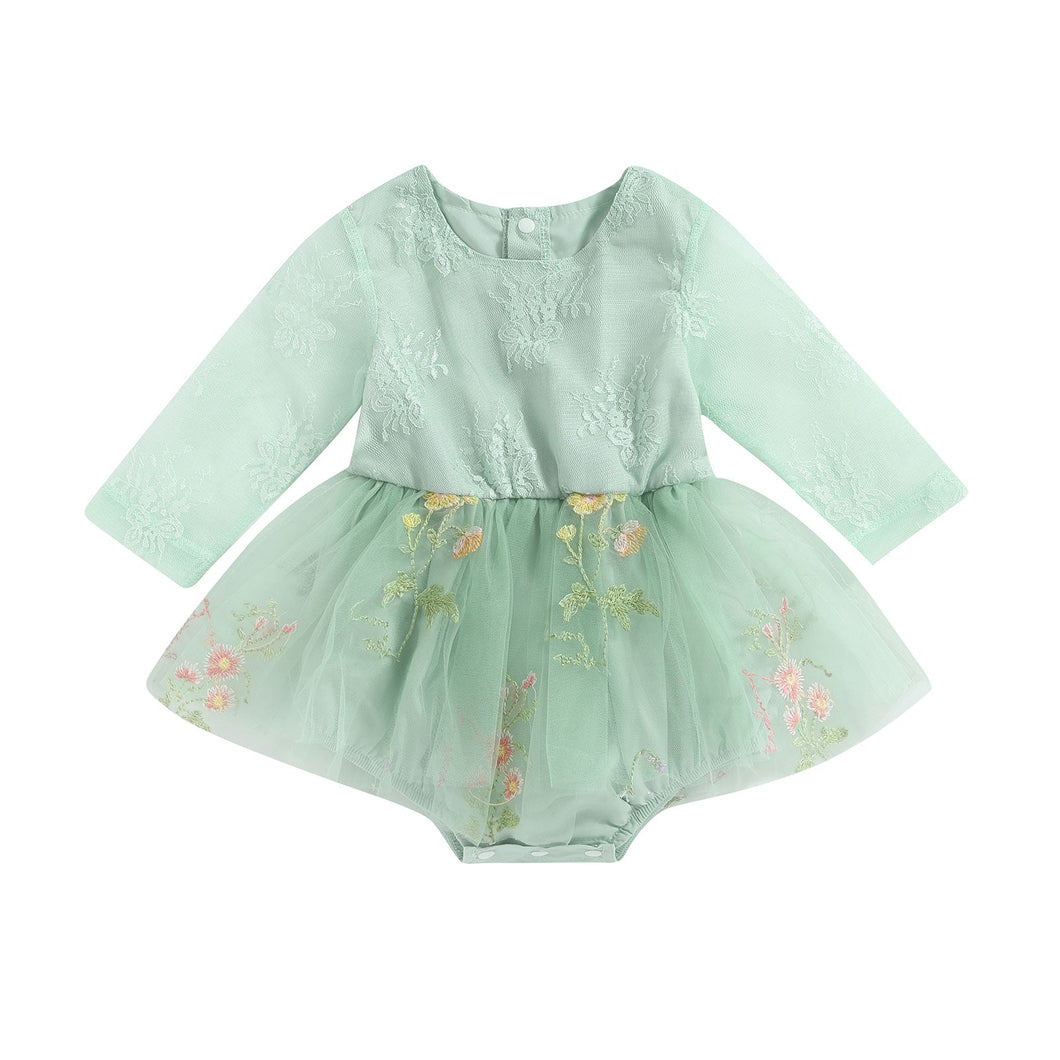 Body Infantil Sainha Tule Floral