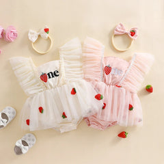 Body Infantil Feminino Tule Moranguinho