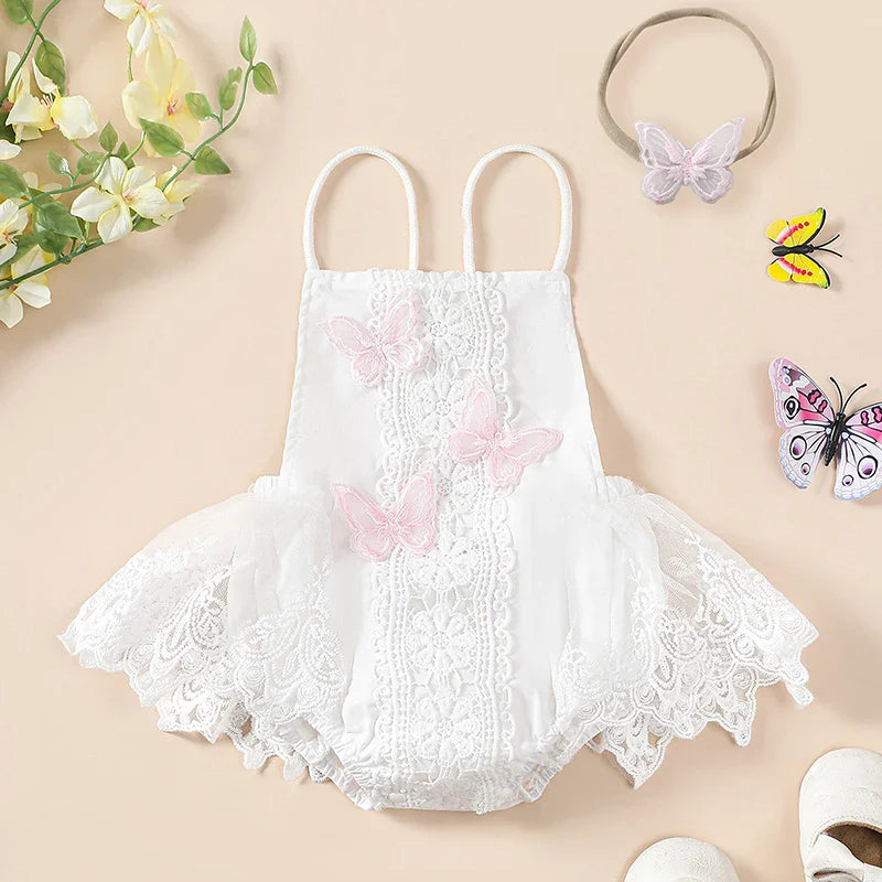 Body Infantil Feminino Renda Borboletinhas