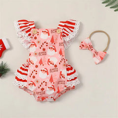 Body Infantil Papai Noel + Laçinho