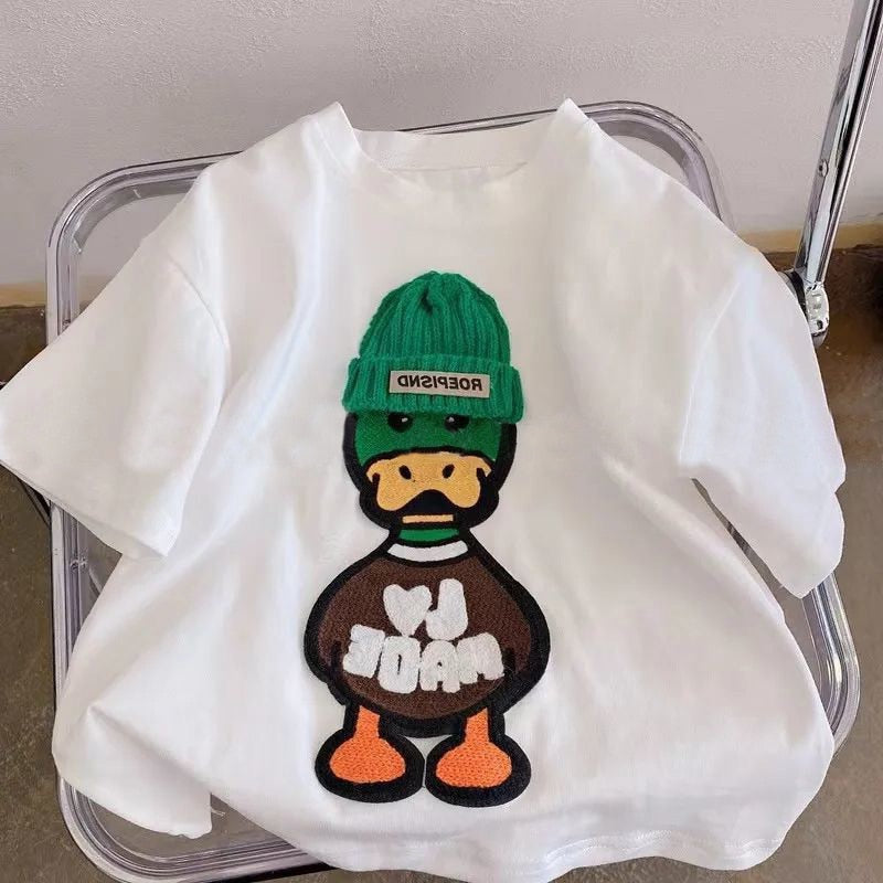 Camiseta Infantil Patinho de Touca