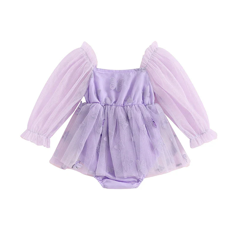 Body Infantil Feminino Tule Borboletinhas