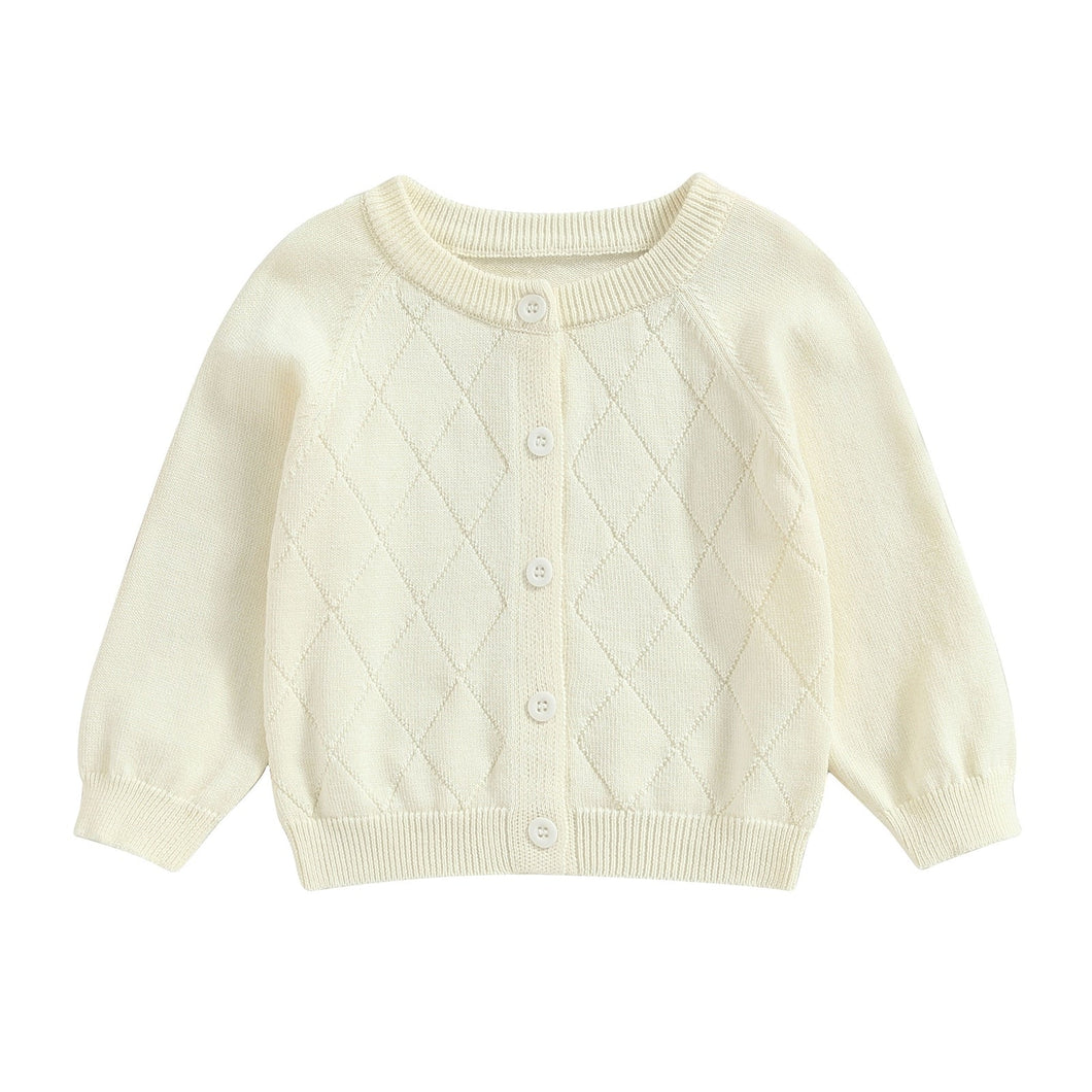 Cardigan Infantil Feminino Tricot Botõezinhos