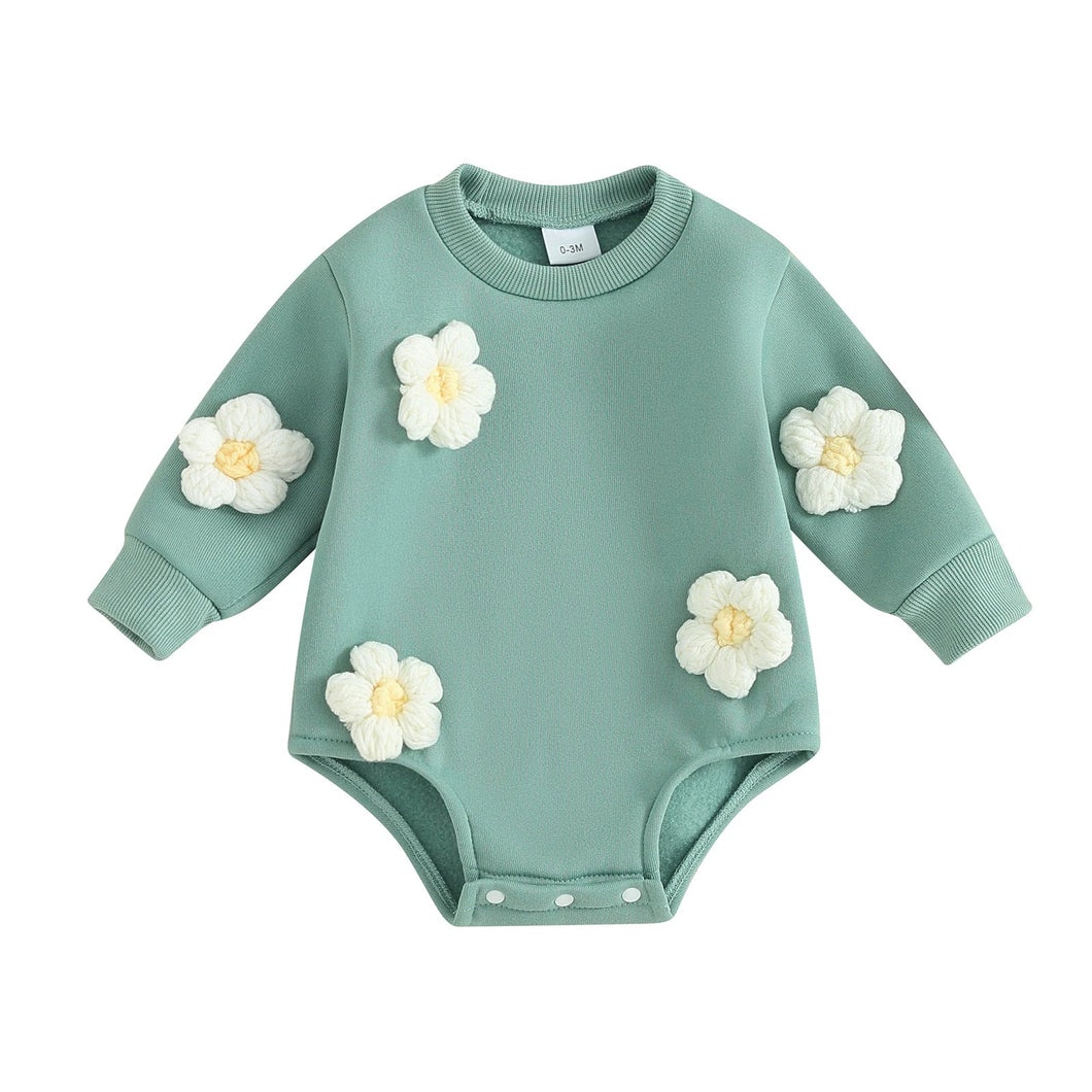 Body Infantil Feminino Florzinhas 3 D