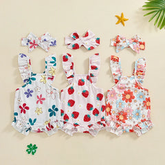 Body Infantil Feminino Verão Florzinhas