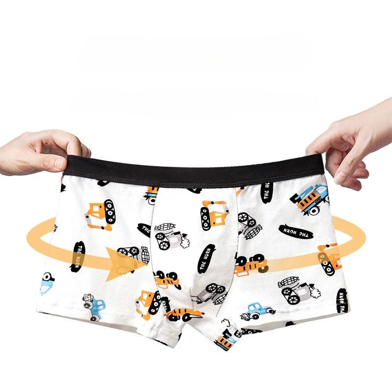 Set of 4 Kids Underwear 100% Cotton